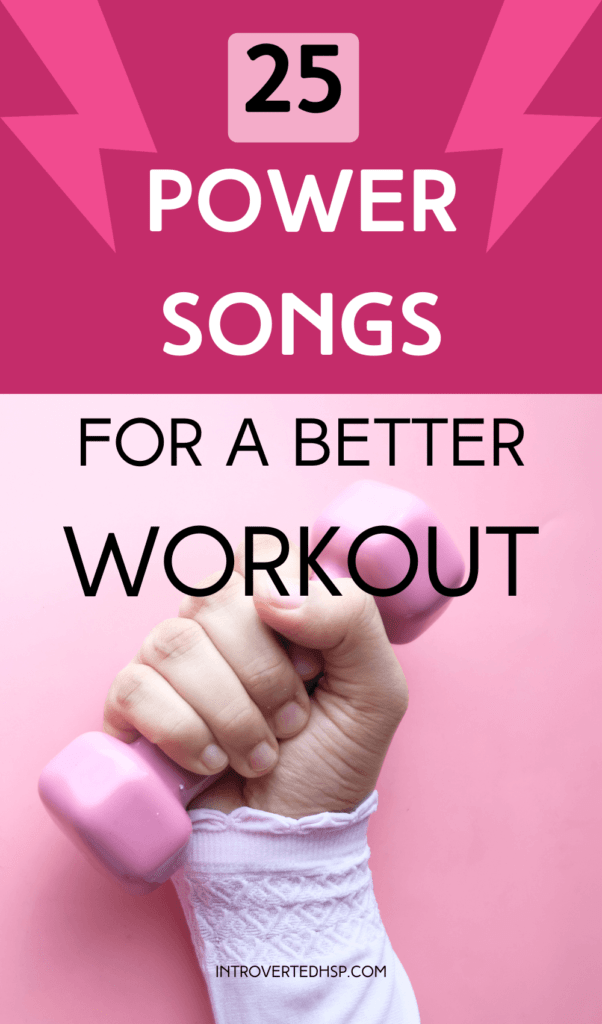 25 powerful songs for a better workout. Pinterest Pin.