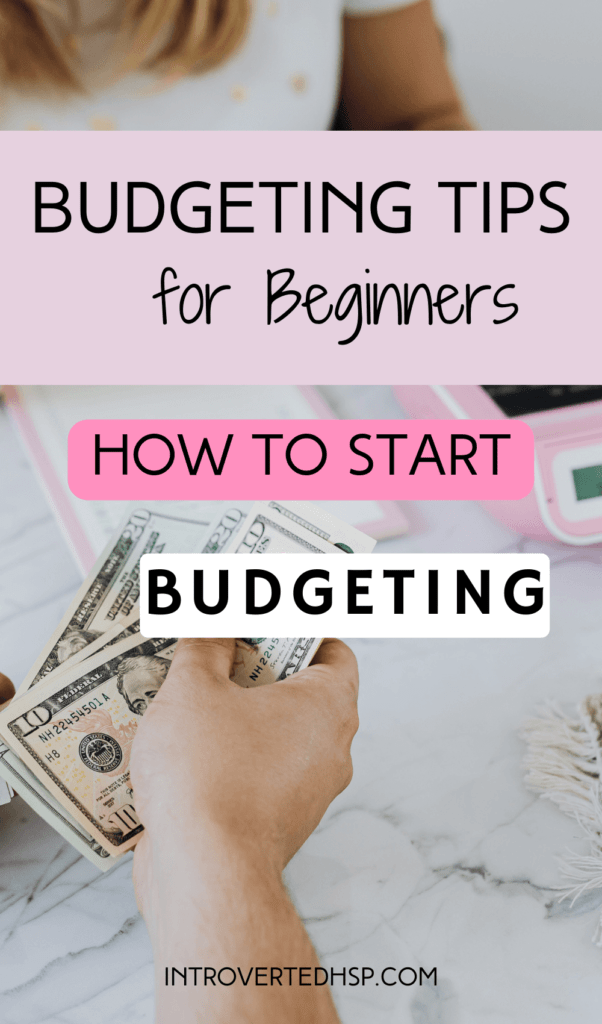 Budgeting tips for beginners. How to start budgeting. Pinterest Pin. 