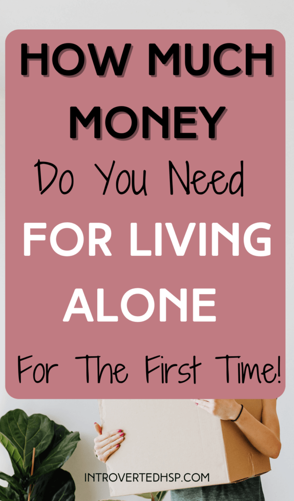 How much money do you need for living alone for the first time! Pinterest Pin.