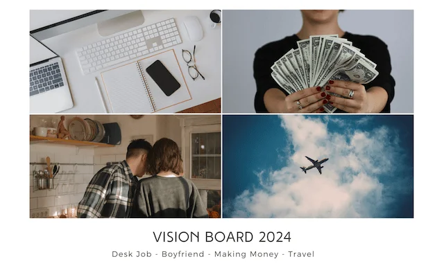 Canva Vision Board 2024 General Goals.