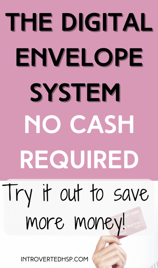 The digital envelope system - no cash required. Pinterest Pin. 